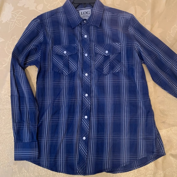 Men’s (M) LOG MENS FASHION DRESS SHIRT - Picture 1 of 8